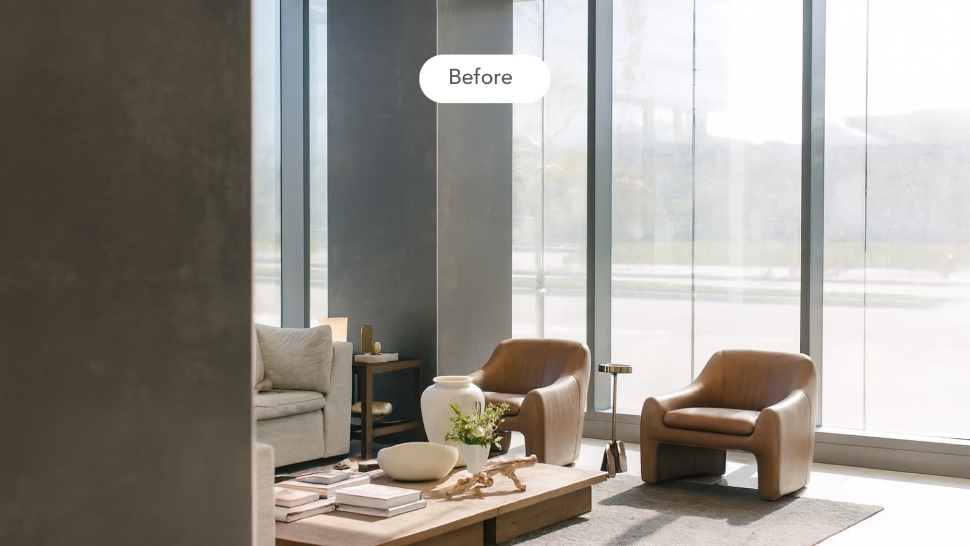 Reception area before plant installation