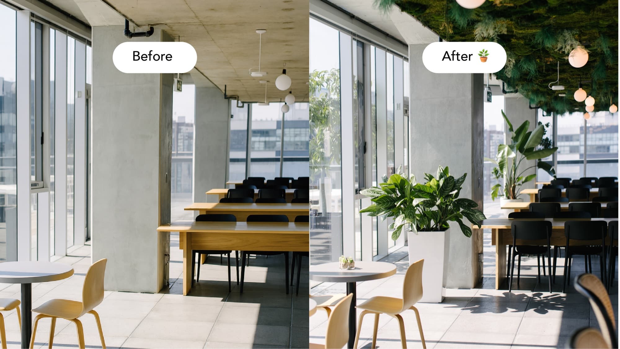 Open workspace transformed