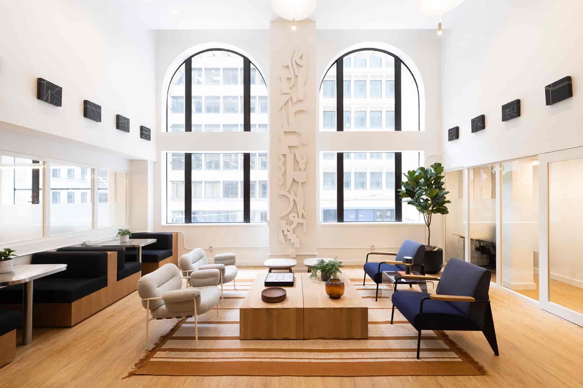 Interior plant design by Benji's in a Toronto office lobby specified with an architecture and design team